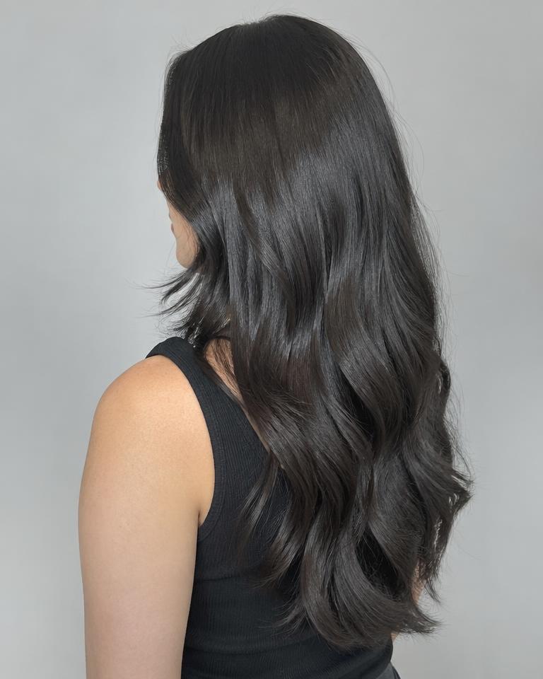 Exemplo de cabelo Preto natural