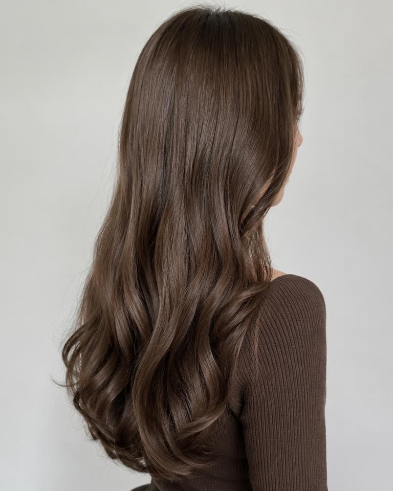 Exemplo de cabelo Castanho chocolate