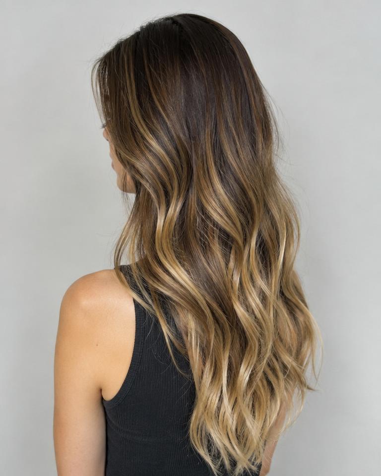 Exemplo de cabelo Balayage suave