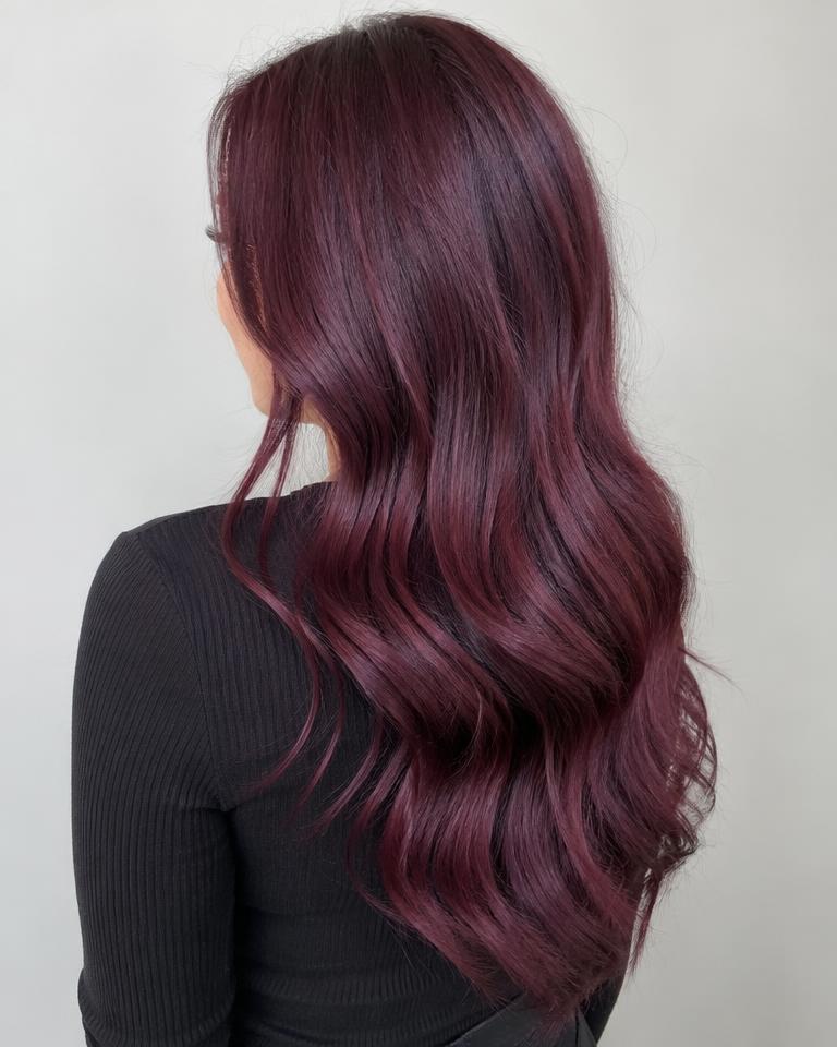 Exemplo de cabelo Vinho / ameixa